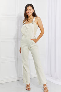 Judy Blue Taylor White Denim Overalls