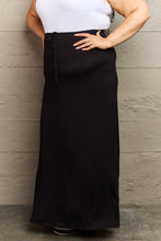 Load image into Gallery viewer, Culture Code Solid Black Flared Hem Maxi Skirt
