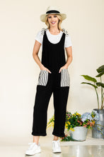 Ladda upp bild till gallerivisning, Celeste Striped Contrast Ribbed Knit Fashion Forward Jumpsuit
