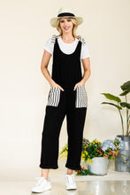 Load image into Gallery viewer, Celeste Striped Contrast Ribbed Knit Fashion Forward Jumpsuit
