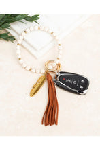 Load image into Gallery viewer, Aili&#39;s Corner Boho Earthy Stone Key Ring Bracelet
