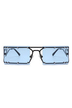 Load image into Gallery viewer, Cramilo Eyewear Tinted Retro Rectangle Flat Top Vintage Sunglasses
