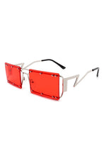 Load image into Gallery viewer, Cramilo Eyewear Tinted Retro Rectangle Flat Top Vintage Sunglasses
