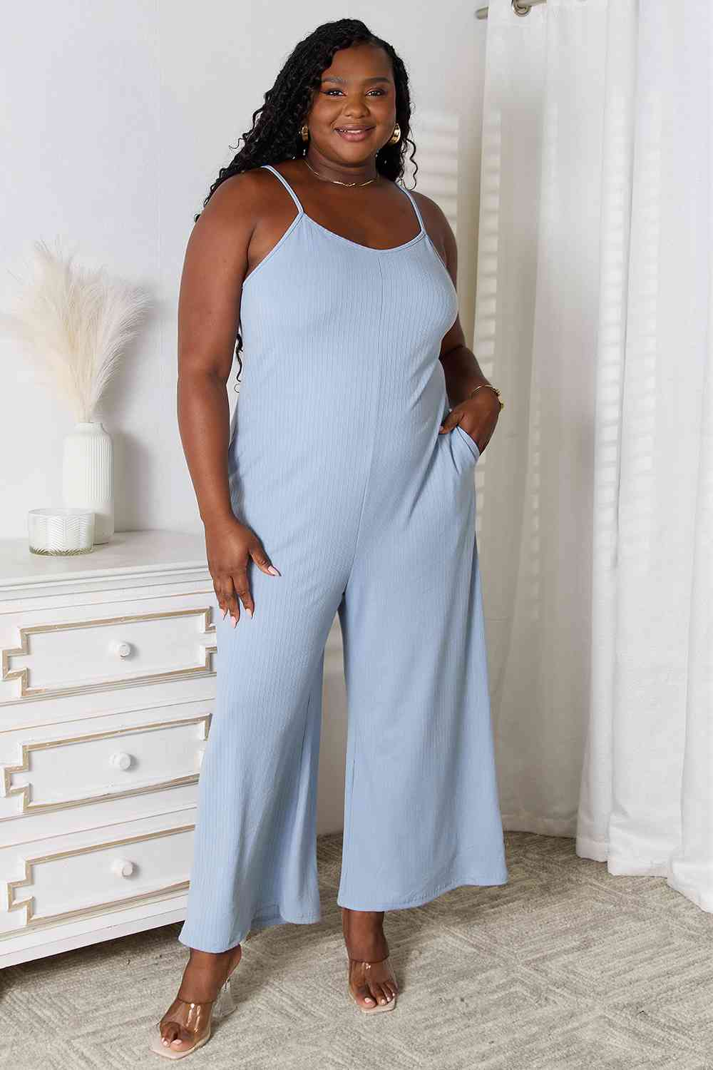 Basic Bae Pocketed Wide Leg Jumpsuit