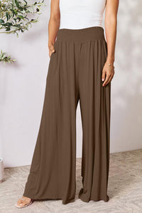 Double Take Smocked Waist Wide Leg Pants