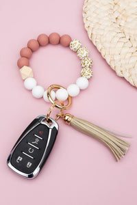 Aili's Corner Luxe Silicone Gold Leo Key Ring Bracelet