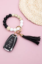 Load image into Gallery viewer, Aili&#39;s Corner Luxe Silicone Gold Leo Key Ring Bracelet
