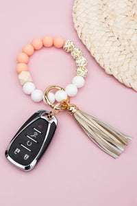 Aili's Corner Luxe Silicone Gold Leo Key Ring Bracelet