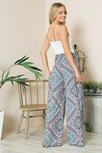 Cargar imagen en el visor de la galería, Orange Farm Clothing Boho Tribal Smocked Waist Wide Leg Pants
