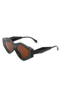 Cramilo Eyewear Geometric Triangle Futuristic Tinted Sunglasses