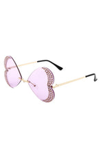Load image into Gallery viewer, Cramilo Eyewear Women&#39;s Rimless Butterfly Shape Color Tinted Sunglasses
