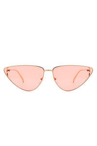 Cramilo Eyewear Retro Tinted Flat Lens Cat Eye Sunglasses