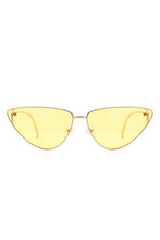 Carregar imagem no visualizador da galeria, Cramilo Eyewear Retro Tinted Flat Lens Cat Eye Sunglasses
