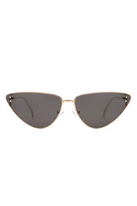 Cramilo Eyewear Retro Tinted Flat Lens Cat Eye Sunglasses