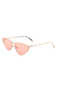 Cramilo Eyewear Retro Tinted Flat Lens Cat Eye Sunglasses