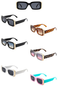 Cramilo Eyewear Women's Thick Frame Rounded Rectangle Sunglasses