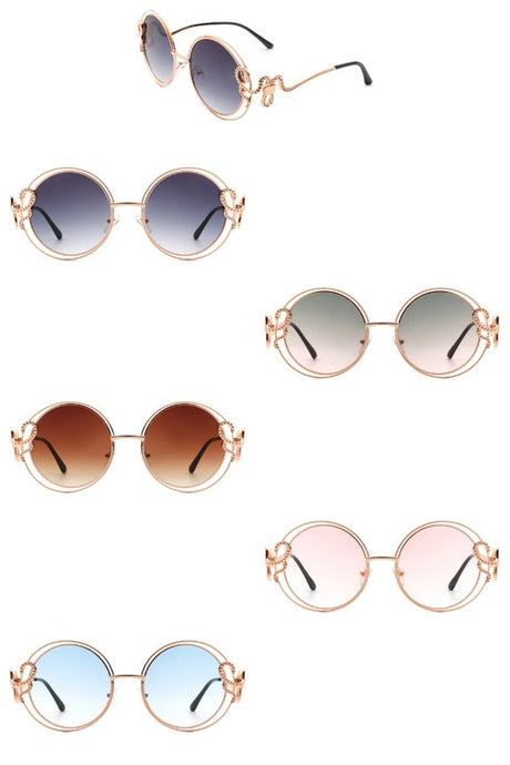 Cramilo Eyewear Women's Ombre Shaded Round Sunglasses