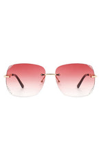 Ladda upp bild till gallerivisning, Cramilo Eyewear Classic Rimless Chic Square Tinted Sunglasses
