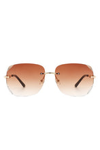 Ladda upp bild till gallerivisning, Cramilo Eyewear Classic Rimless Chic Square Tinted Sunglasses
