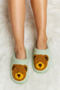 Melody Teddy Bear Plush Slide Slippers