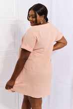 Load image into Gallery viewer, HEYSON Peach Gauze Textured Tiered Ruffle Mini Dress
