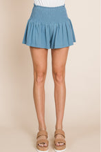 Load image into Gallery viewer, HEYSON Blue Mineral Washed Smocked Shorts
