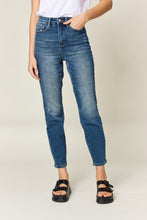 Ladda upp bild till gallerivisning, Judy Blue Tummy Control High Waisted Blue Denim Relaxed Skinny Jeans
