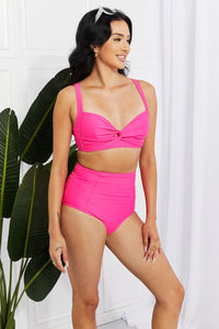 Marina West Swim Hot Pink Two Piece Bikini Set