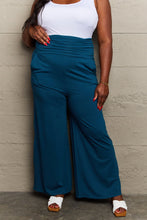 Load image into Gallery viewer, Culture Code Teal Blue Wide Leg Palazzo Style Pants
