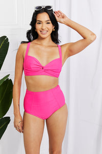 Marina West Swim Hot Pink Two Piece Bikini Set