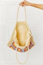 Ladda upp bild till gallerivisning, Fame Multicolor Embroidered Straw Tote Bag

