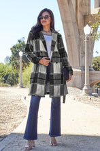 Ladda upp bild till gallerivisning, Double Take Plaid Button Down Lapel Collared Coat
