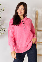 Load image into Gallery viewer, Zenana Long Sleeve Snap Down Hooded Top
