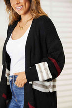 Load image into Gallery viewer, Double Take Multicolor Striped Open Front Longline Cardigan
