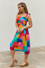 Load image into Gallery viewer, And The Why Multicolored Patchwork Midi Dress
