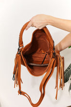 Load image into Gallery viewer, SHOMICO Vegan Leather Fringe Detailed Shoulder Bag
