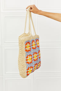 Fame Multicolor Embroidered Straw Tote Bag