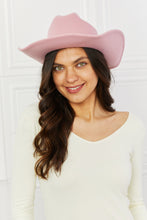 Load image into Gallery viewer, Fame Blush Pink Silver Chain Pearl Accented Cowboy Hat
