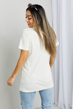Load image into Gallery viewer, MineB Ivory White Artisan Graphic Short Sleeve Tee Shirt Top

