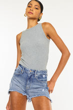 Load image into Gallery viewer, Kancan Dezi Distressed Chewed Raw Hem Denim Shorts
