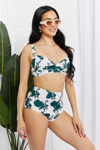 Marina West Swim White Multicolor Floral Two Piece Bikini Set