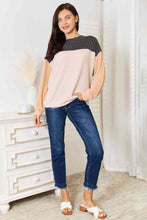 Load image into Gallery viewer, Double Take Color Block Long Sleeve Ribbed Knit Top
