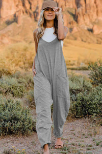 Double Take Strappy Back Relaxed Fit Jumpsuit