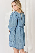 Ladda upp bild till gallerivisning, HEYSON Oversized Relaxed Fit Blue Denim Babydoll Dress
