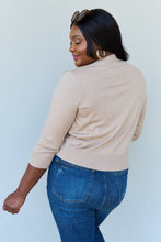 Load image into Gallery viewer, Ninexis Khaki Open Front 3/4 Sleeve Cropped Cardigan
