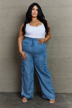 Load image into Gallery viewer, GeeGee Blue Denim Cargo Pants
