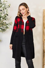 Load image into Gallery viewer, https://lybungalow.com/products/heimish-full-size-plaid-open-front-cardigan
