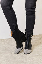 Ladda upp bild till gallerivisning, East Lion Corp Black Rhinestone Embellished Pointed Toe Ankle Boots
