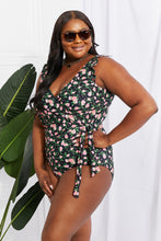 Load image into Gallery viewer, Marina West Swim Multicolor Floral Ruffled Tie Side One Piece Swimsuit
