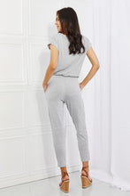 Carregar imagem no visualizador da galeria, Culture Code Solid Gray Short Sleeve Effortlessly Versatile Jumpsuit
